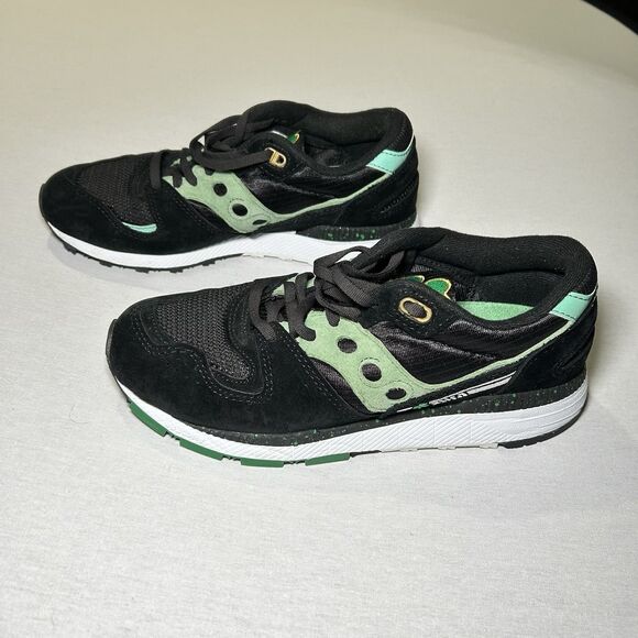 Saucony Azura “St. Patrick's Day" sneakers Size 7.5 in black and green - Picture 4 of 7